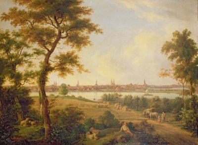 Vue de Lübeck, 1869 - Andreas Achenbach